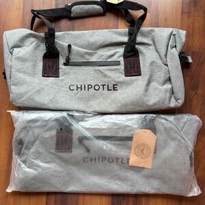 Two Chipotle Gray Duffle Bag Travel Weekender Gym Carry On with Tag